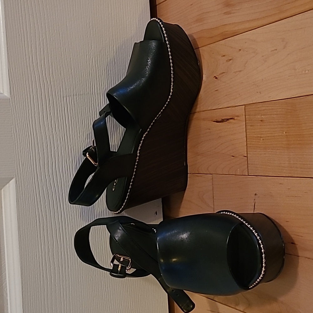 Women's size 9 Coach Harla wedge platform shoes